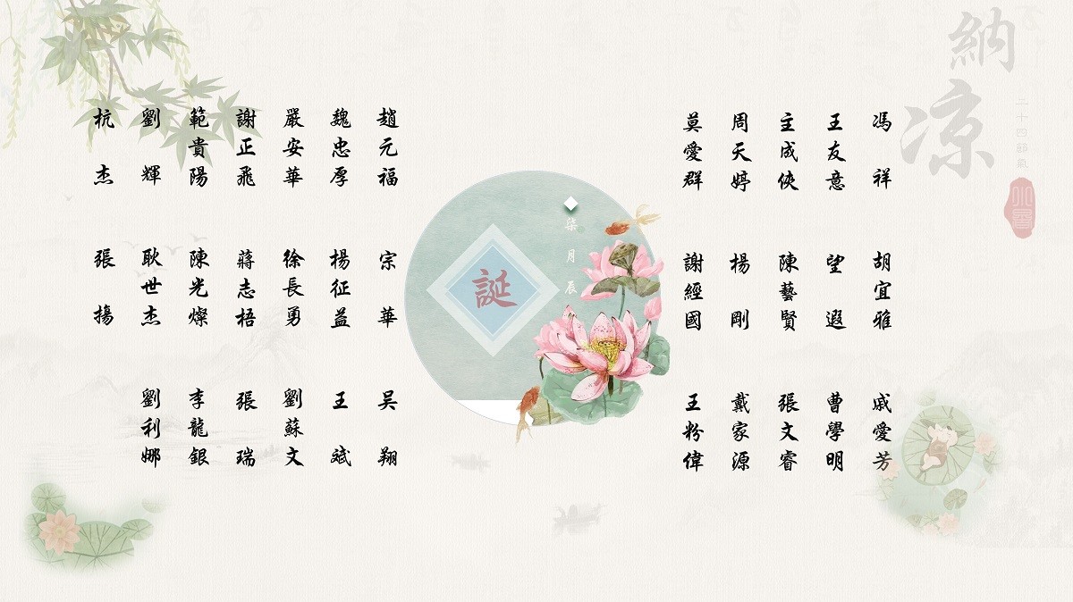 【生日祝福】恭祝07月生日的員工生日快樂！